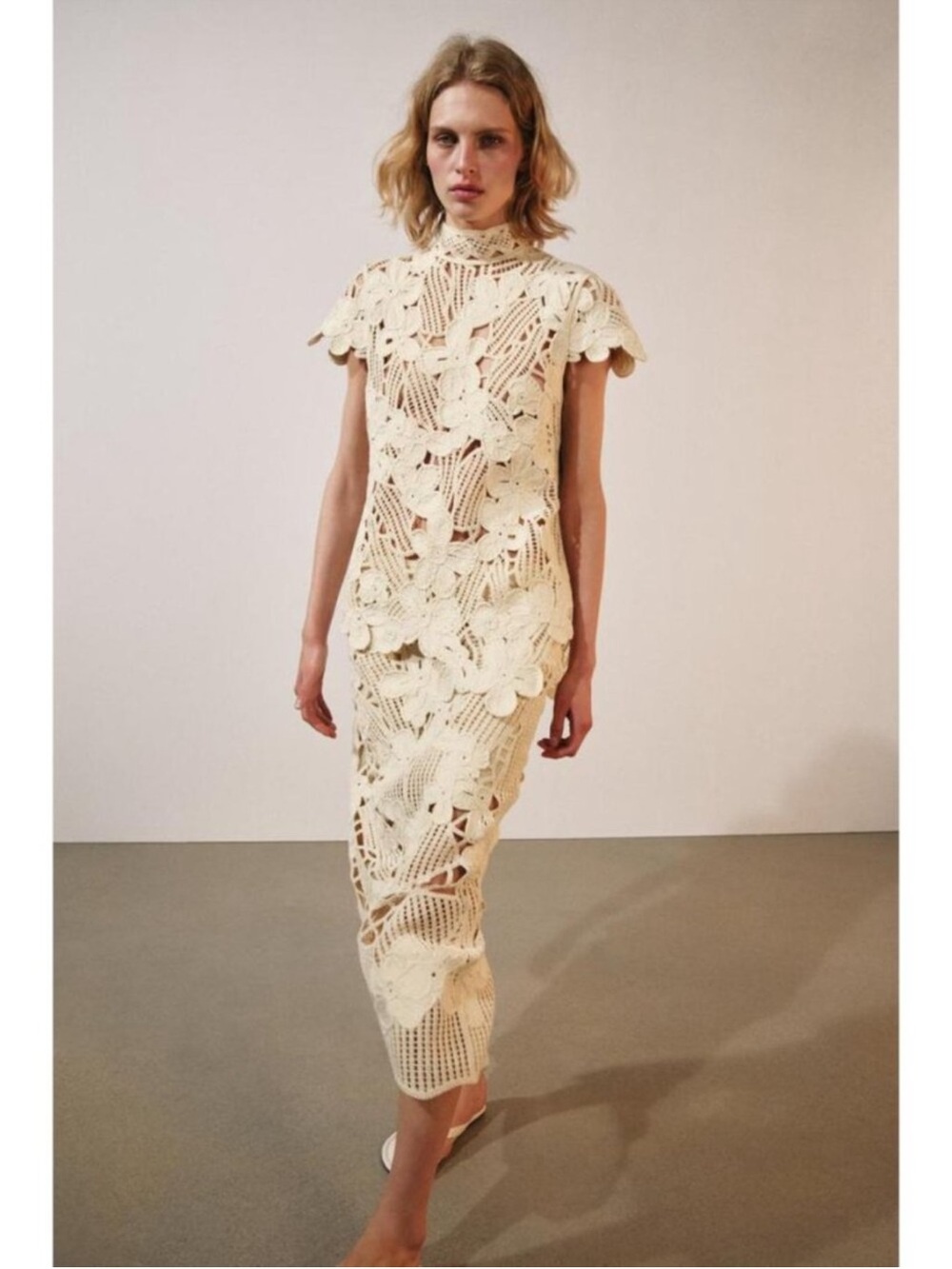 ZARA CROCHET MIDI SKIRT ZW COLLECTION